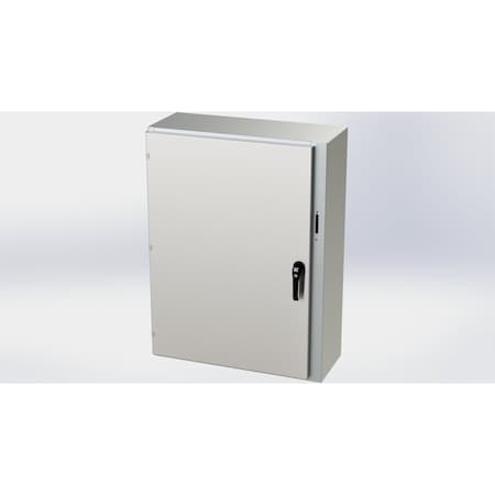 Saginaw Control & Engineering 3 Point Latch Electrical Enclosures, 42 in H, 12 in D, 31.38 in W, NEMA 3R, 4, 4X, 12, 13 SCE-42XEL3112SS6LP